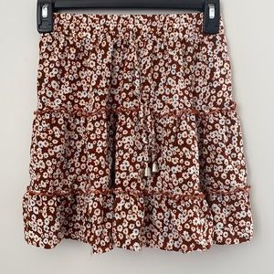 floral short skirt
